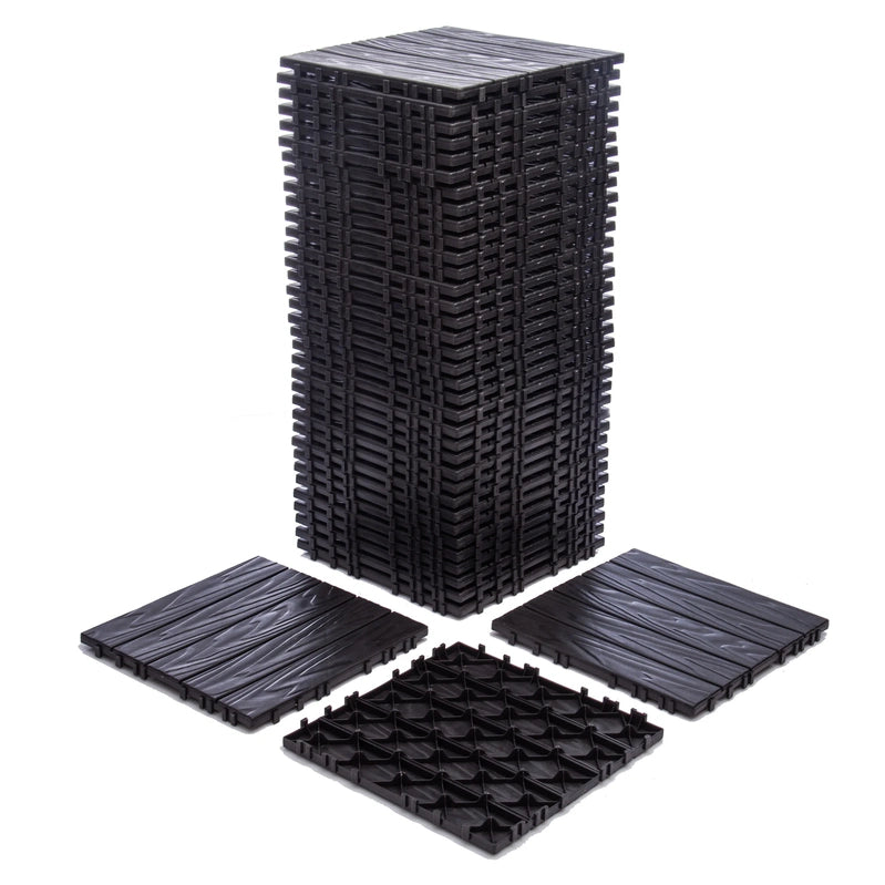 76-Pack Plastic Interlocking Deck Tiles, 68.80 Sq. Ft. Outdoor Plastic Flooring Super Durable And Waterproof All-Weather Indoor/Outdoor