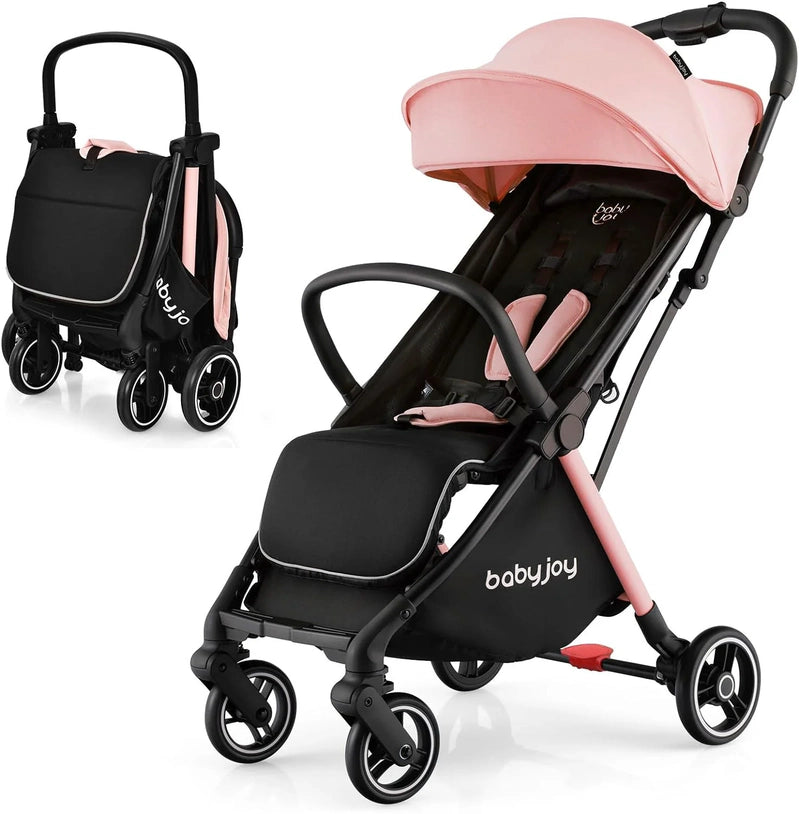 Compact Travel Stroller For Airplane Infant Toddler Stroller w/Adjustable Backrest And Canopy