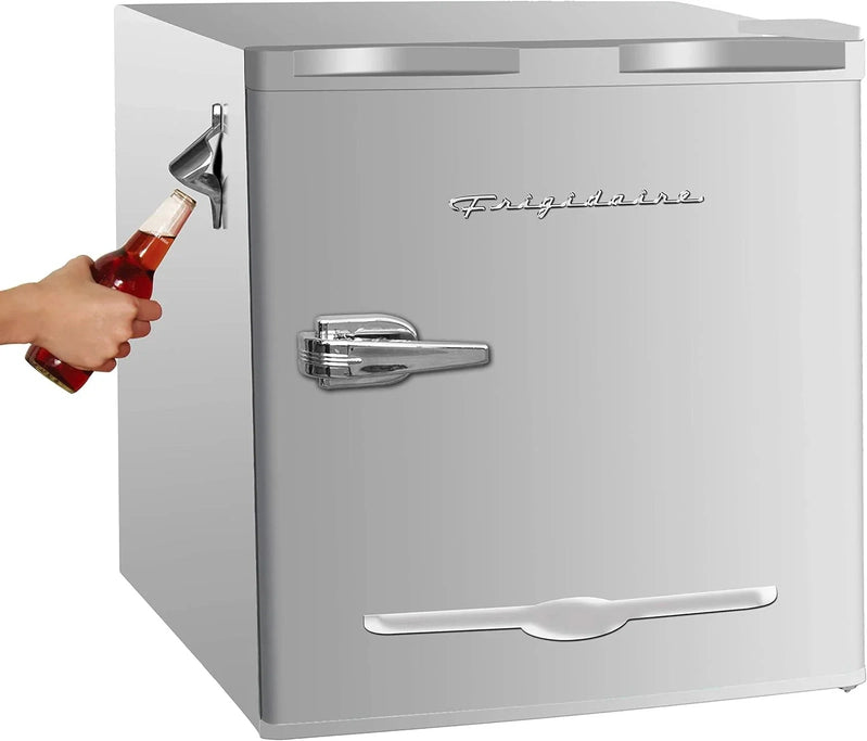 Frigidaire EFR176 Retro Compact Fridge With Chiller Mini Refrigerator With Built-In Bottle Opener For Office, Bedroom, Dorm Room Or Cabin
