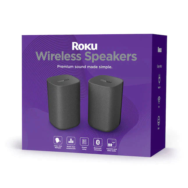 Roku 6.1-in 80-Watt Set Of 2 Smart Indoor Portable Speaker