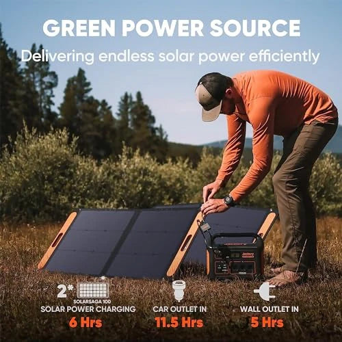 Jackery Explorer 1000 Portable Power Station, 1002Wh, 3x1000W AC Outlets, Solar Compatible, Quiet Operation, Outdoor Use