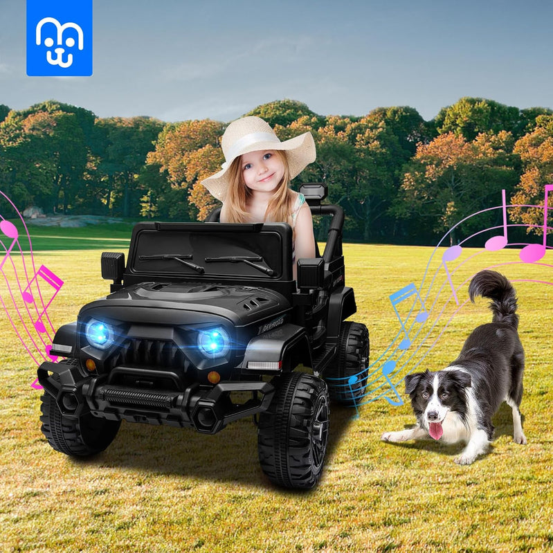 12V Kids Electric Ride On Truck Car Remote Control, Twin 35W Motors 3.5MPH Max Speed, Bluetooth USB Music Player