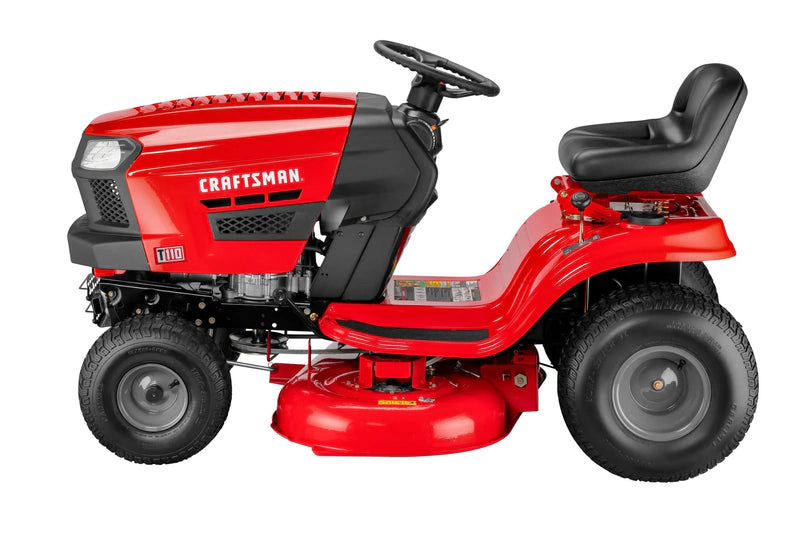 Craftsman T110 42-in Riding Lawn Mower, 17.5 HP Briggs And Stratton Engine, 7-Speed Transmission, Model 13AN77XS093