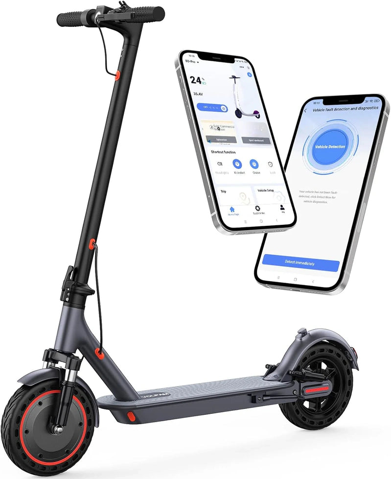 Electric Scooter, 350W/500W Powerful Motor, 8.5 In./10 In. Solid Tires, 19/22Mph, 28/21/12 Miles Range, Dual Braking