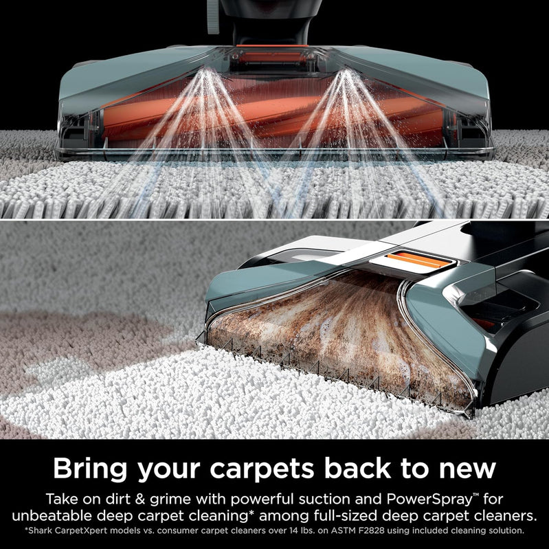 Shark CarpetXpert EX201 Carpet Cleaner, Cyan, Deep Cleaning With StainStriker, For Pets, Includes Spot And Stain Remover Tools