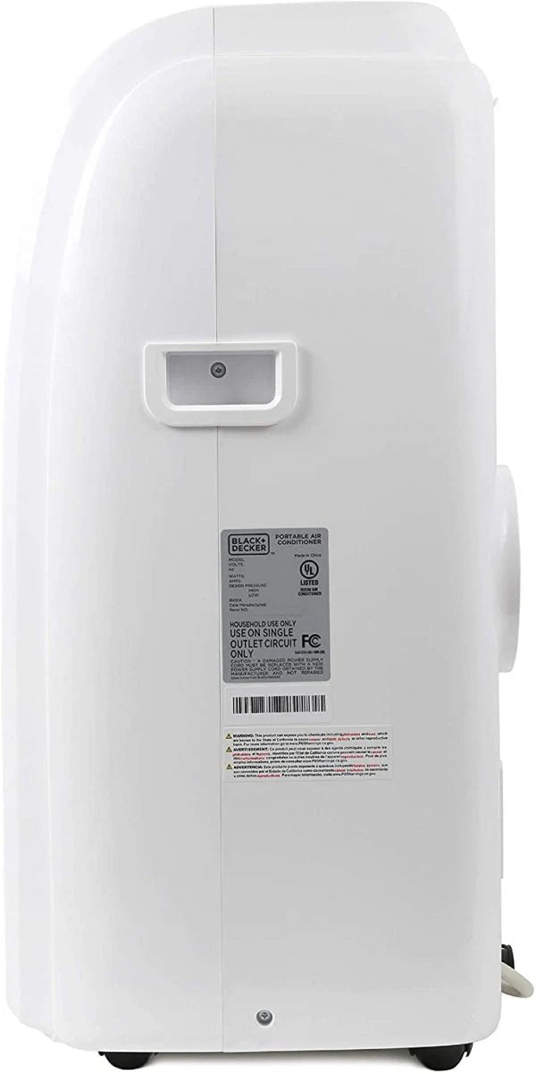 Black Plus Decker 14,000 BTU Portable Air Conditioner With Heat And Remote Control, White