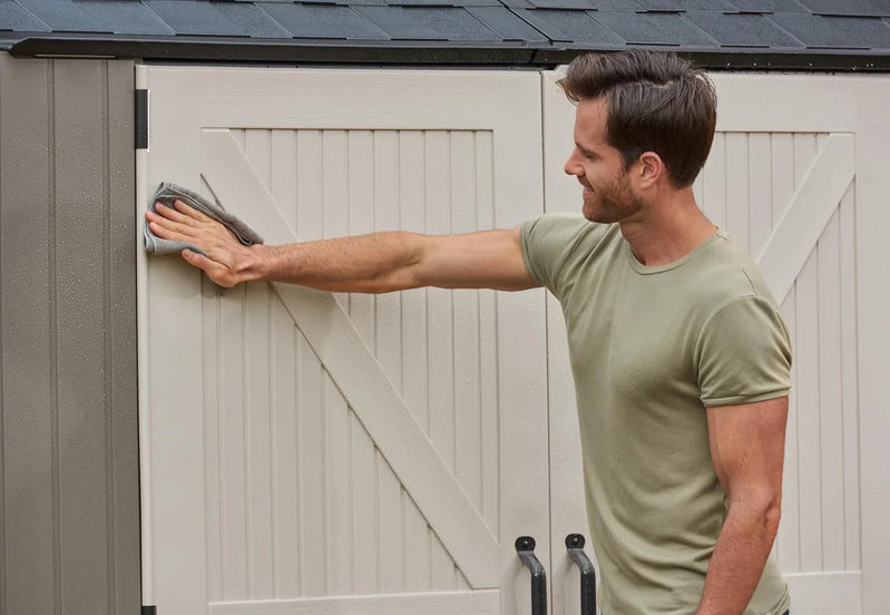 Rubbermaid Resin Outdoor Storage Shed With Floor