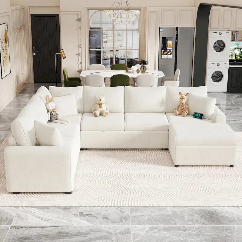 Sectional Sofa Pull-Out Sofa Bed Sleeper