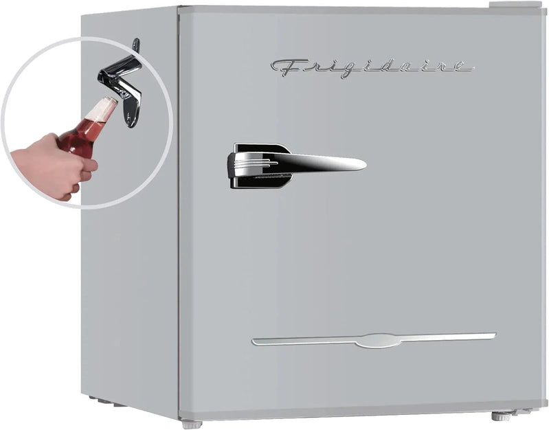 Frigidaire EFR176 Retro Compact Fridge With Chiller Mini Refrigerator With Built-In Bottle Opener For Office, Bedroom, Dorm Room Or Cabin
