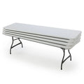 Lifetime 4-Pack Commercial Stacking 8 Ft. Folding Table, White, 80344