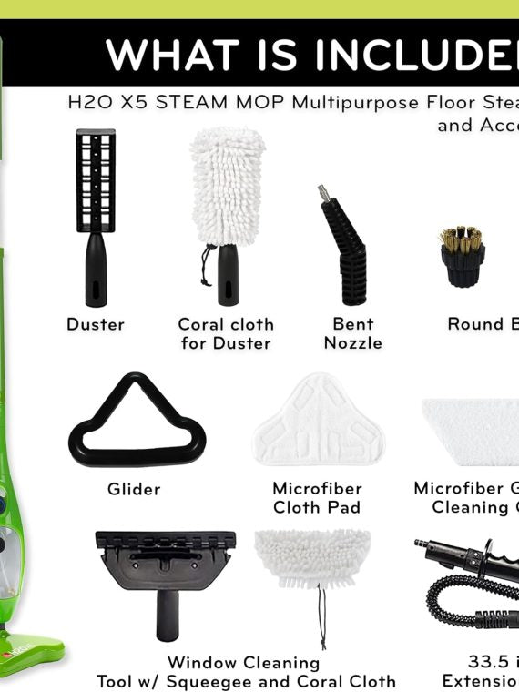 H2O Mop X5 Steam Mop And Handheld Steam Cleaner For Cleaning Hardwood And Kitchen Tile Floors Grout Cleaner Upholstery Cleaner And Carpets