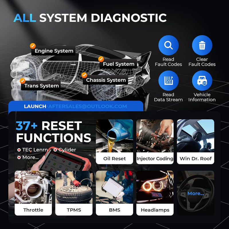 Launch X431 V Plus 5.0 Scan Tool With 2025 CANFD Connector, 37 Reset And OE-Level Diagnostics
