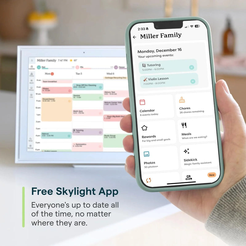 Skylight 15 In. Digital Calendar And Chore Chart, Wall Mount