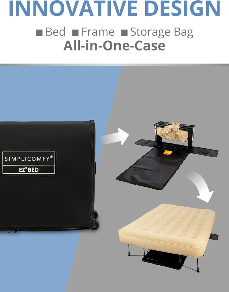 Simpli Comfy Queen Ez Air Mattress With Frame And Pump