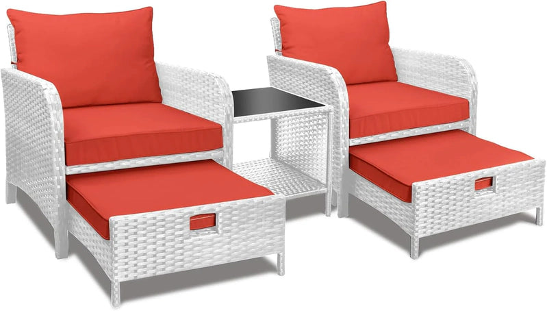 Leveleve Balcony Furniture 5 Piece Patio Conversation Set