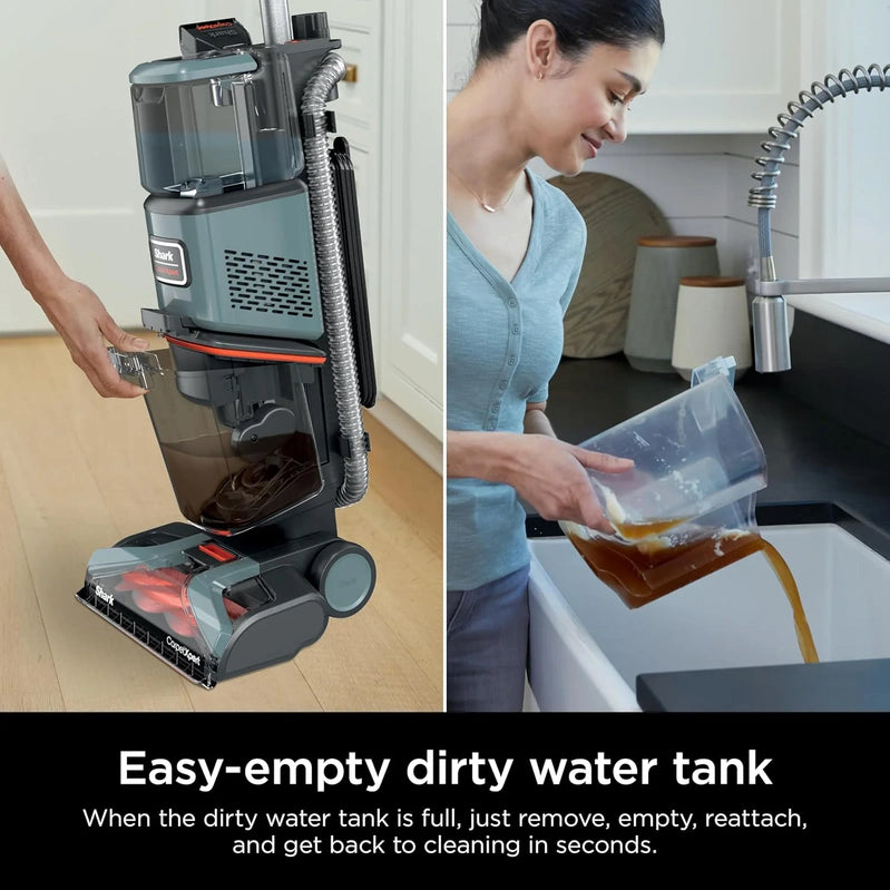 Shark CarpetXpert EX201 Carpet Cleaner, Cyan, Deep Cleaning With StainStriker, For Pets, Includes Spot And Stain Remover Tools