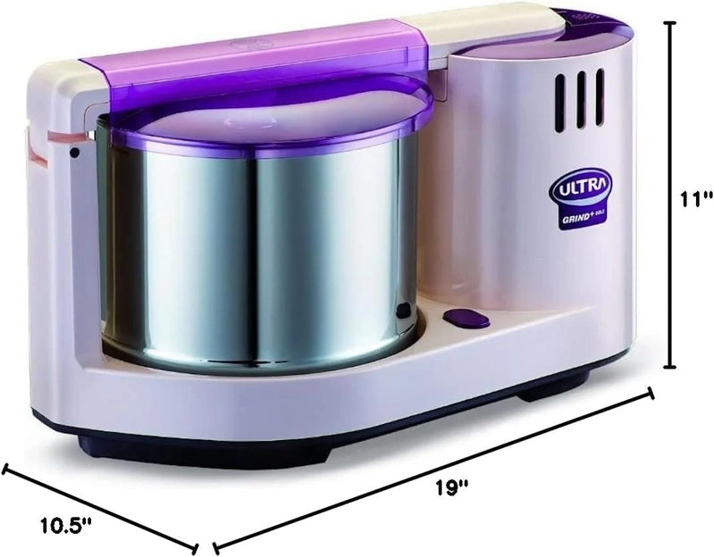 Ultra Grind Plus Gold Wet Grinder 2L Atta Kneader 110V Tabletop