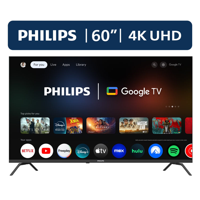 Philips 60 Class 4K Ultra HD, 2160p Google Smart LED TV, 60PUL7555/F7
