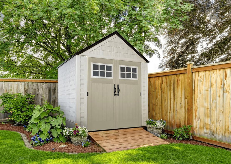 Rubbermaid Resin Outdoor Storage Shed With Floor