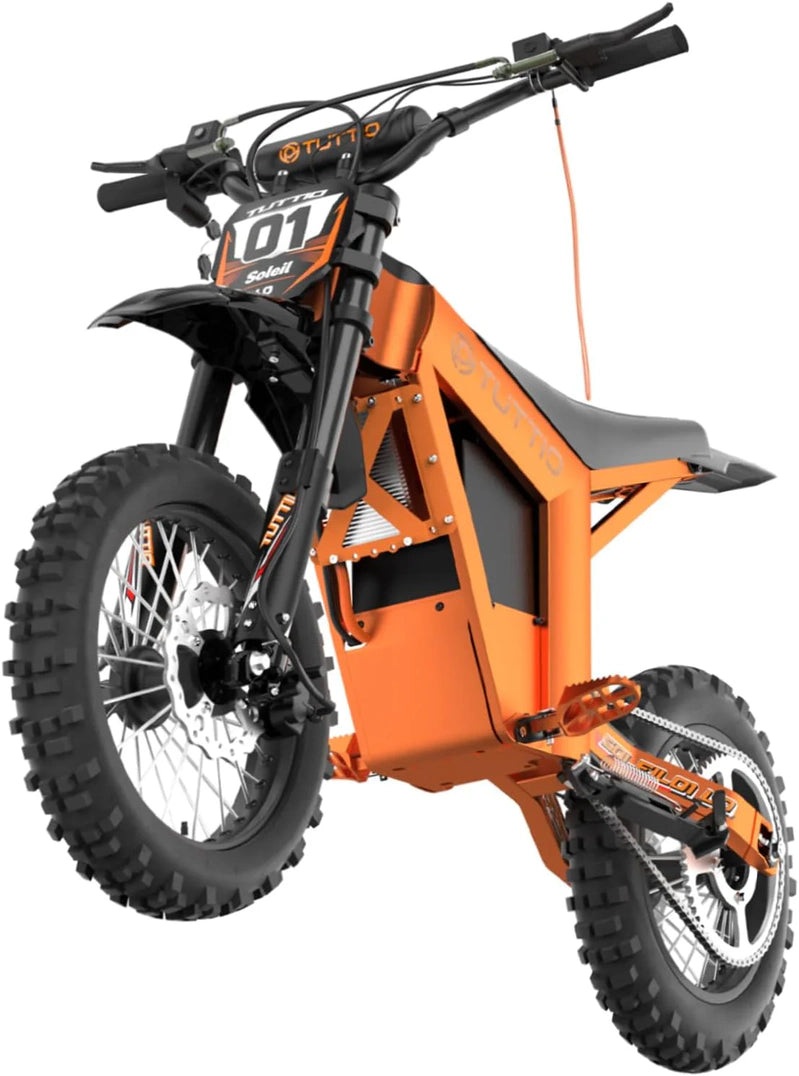 Tuttio Soleil01 Electric-Dirt-Bike For Teens Adults, 14 In./12 In. Fat Tire 2000W 37MPH Electric-Motorcycle