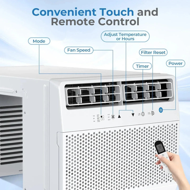 Antarctic Star U-Shaped Window Air Conditioner 12000 BTU Ultra-Quiet Window Air Conditioner Cools