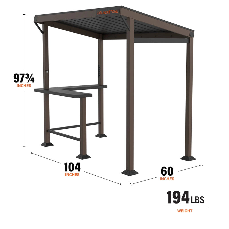 Blackstone 5' x 8' Outdoor Griddle/Grill Pavilion Grill Gazebo