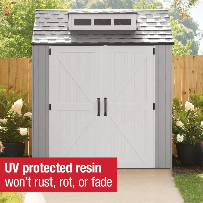 Rubbermaid Resin Outdoor Storage Shed With Floor