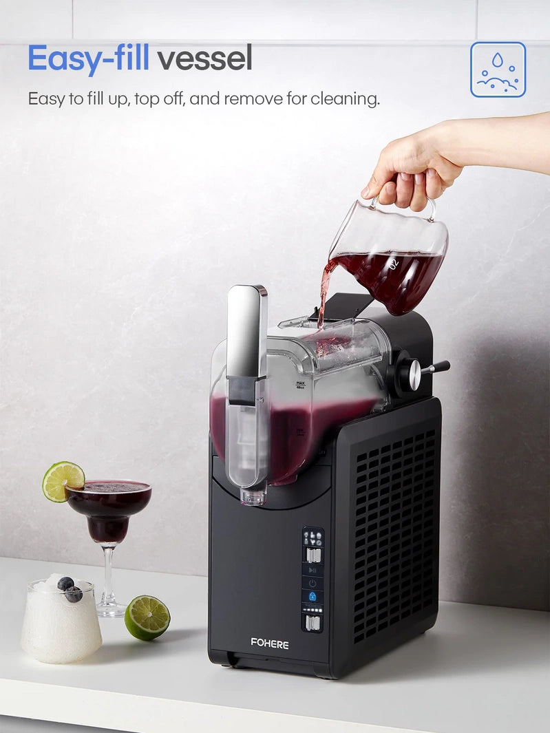 5-in-1 Slushie Machine, No Ice Needed, 15 Min Slushy Machine For Home With Self-Cleaning, Professional Frozen Drink Maker, 5 Preset Programs