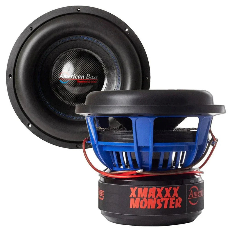 American Bass 12 In. Woofer, 3500 W Rms/7000 W Max., Two 2-ohm Voice Coils C 12XMAX
