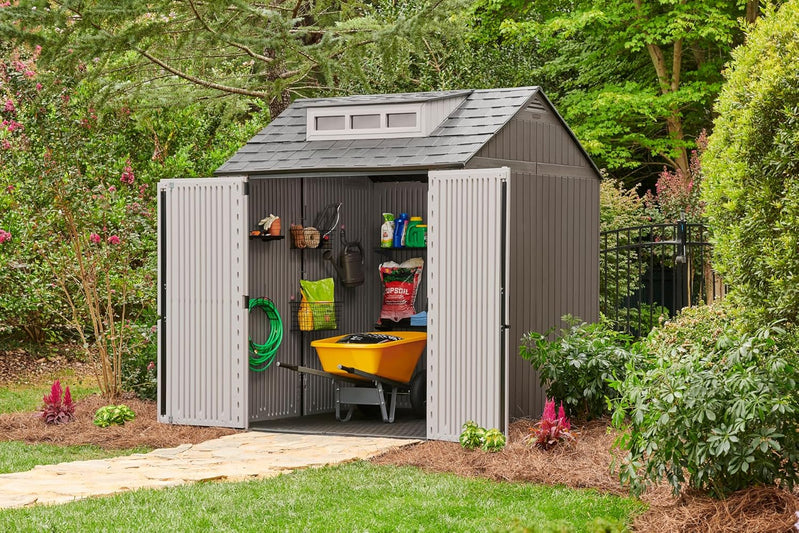 Rubbermaid Resin Outdoor Storage Shed With Floor