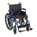 Drive Medical Blue Streak Lightweight Wheelchair, Portable Folding Mobility Aid