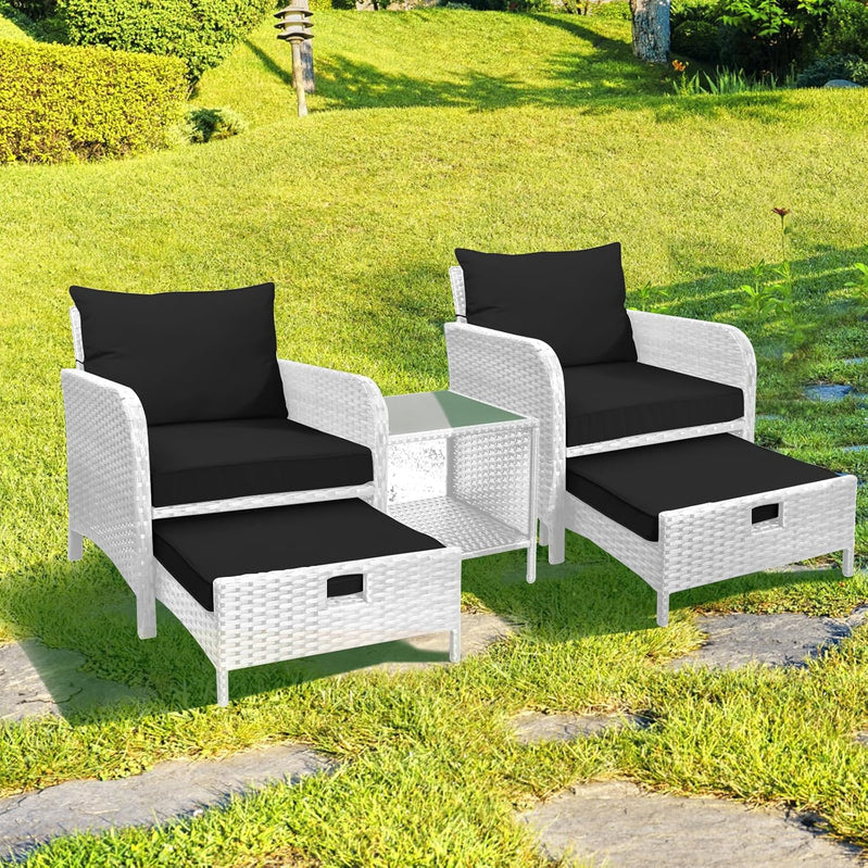 Leveleve Balcony Furniture 5 Piece Patio Conversation Set
