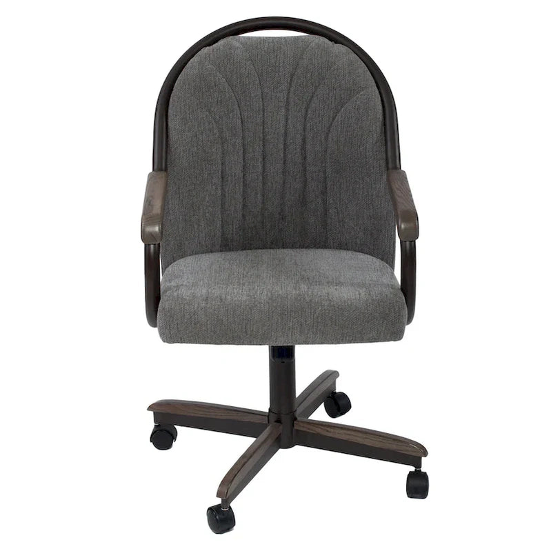 Casual Dining Cushion Swivel-and-Tilt Rolling Caster Chair