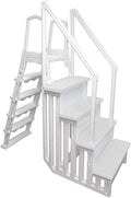 Select Anti-Slip in-Pool Steps, Gray, For Above Ground Swimming Pools, Can Mount To Decks 48 In. To 54 In. H, Safety Stairs Capacity Up To 300 Lbs