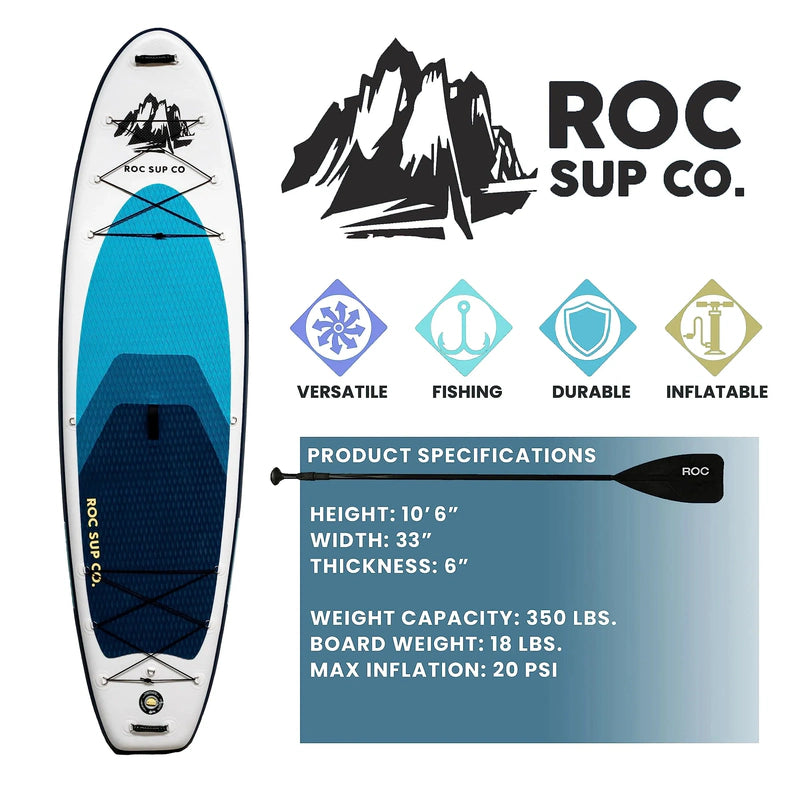 Roc Inflatable Stand Up Paddle Boards 10 Ft. 6 In