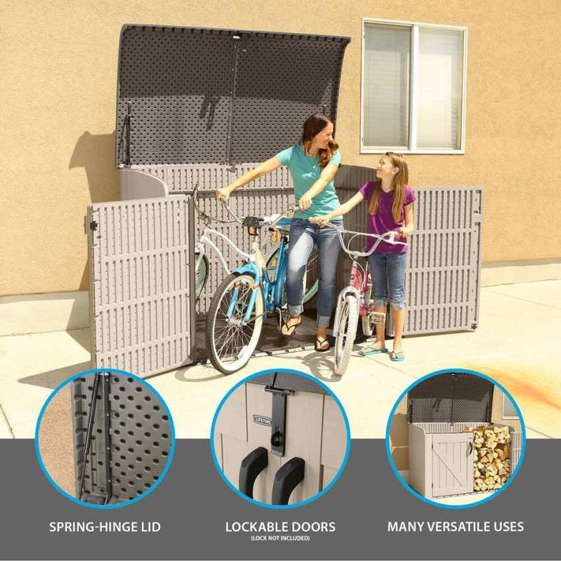 Lifetime Horizontal Storage Shed, 75 Cu. Ft