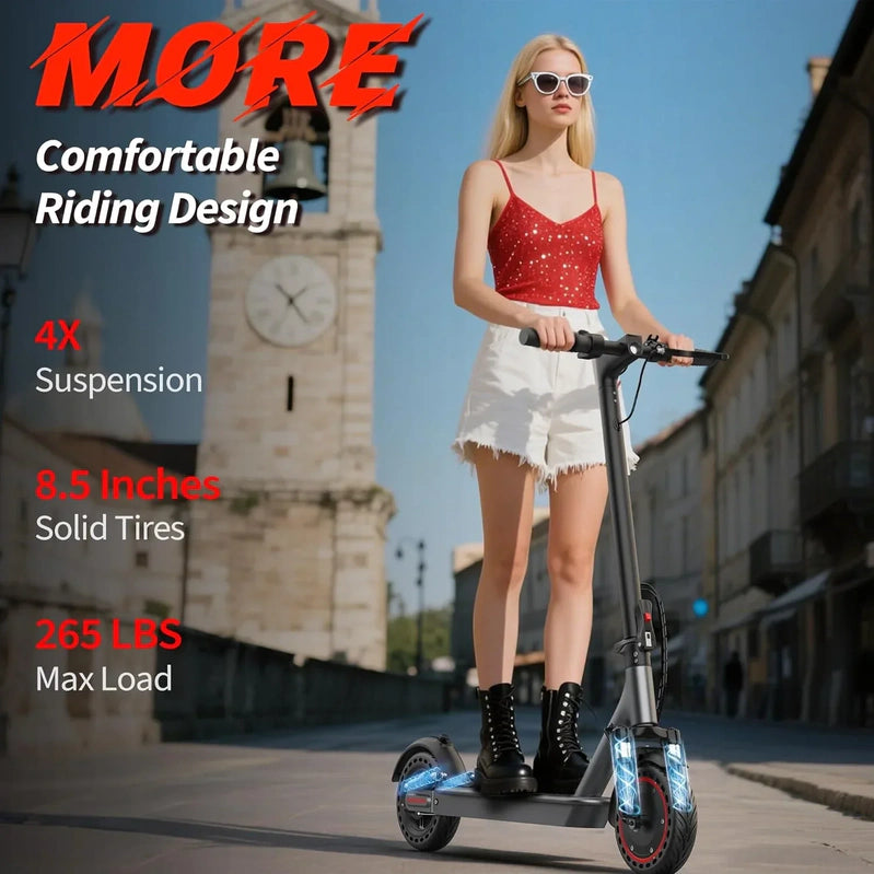 Electric Scooter 350W/500W Motor Top Speed 19/22 Mph Max 16/23/28Miles Ranges Foldable E Scooter