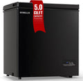Chest Freezer 5.0Cubic Feet Deep Freezer Freestanding Freezers With 2 Removable Stainless Steel Basket