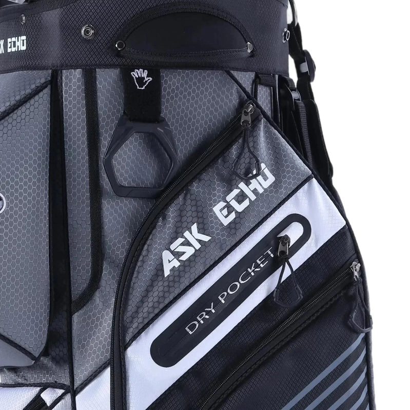 Ask Echo T-Lock Golf Cart Bag With Handles And Rain Cover