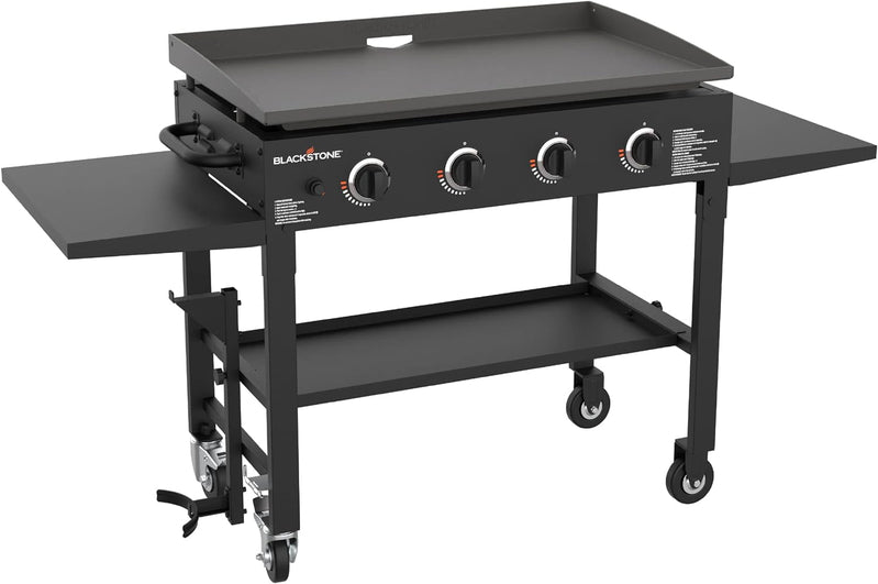 36 In. Gas Griddle Cooking Station 4 Burner Flat Top Gas Grill Propane Fueled Restaurant Grade Professional Outdoor Griddle Station, 1554