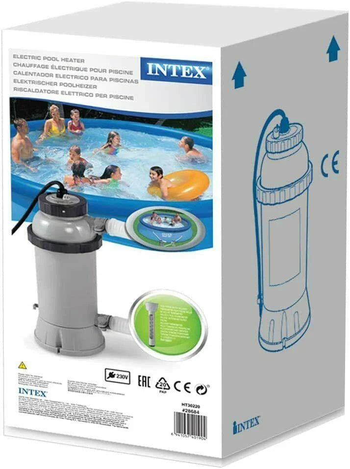 Intex 28684 Electric Pool Heater, 3000W, For Above Ground Pools Up To 179 7/8 In., Auto Shut-Off