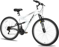 Weize Mountain Bike 26 27.5 In. Outdoor Hybrid Bikes 18-Speed High-Carbon Steel Full Suspension