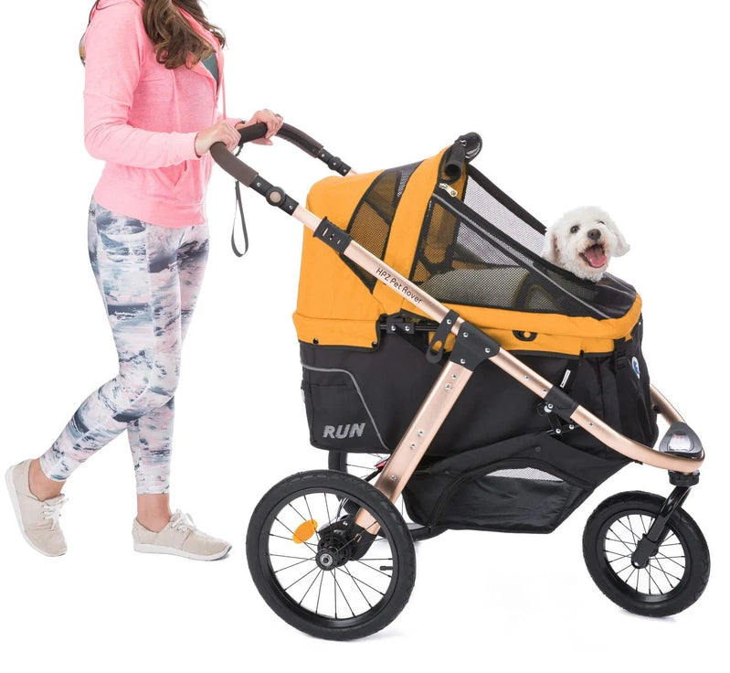 Jogging Sports Stroller With Comfort Rubber Wheels/Zipper-Less Entry/1-Hand Quick Fold/Aluminum Frame For Small/Medium Dogs, Cats And Pets, Green Camo