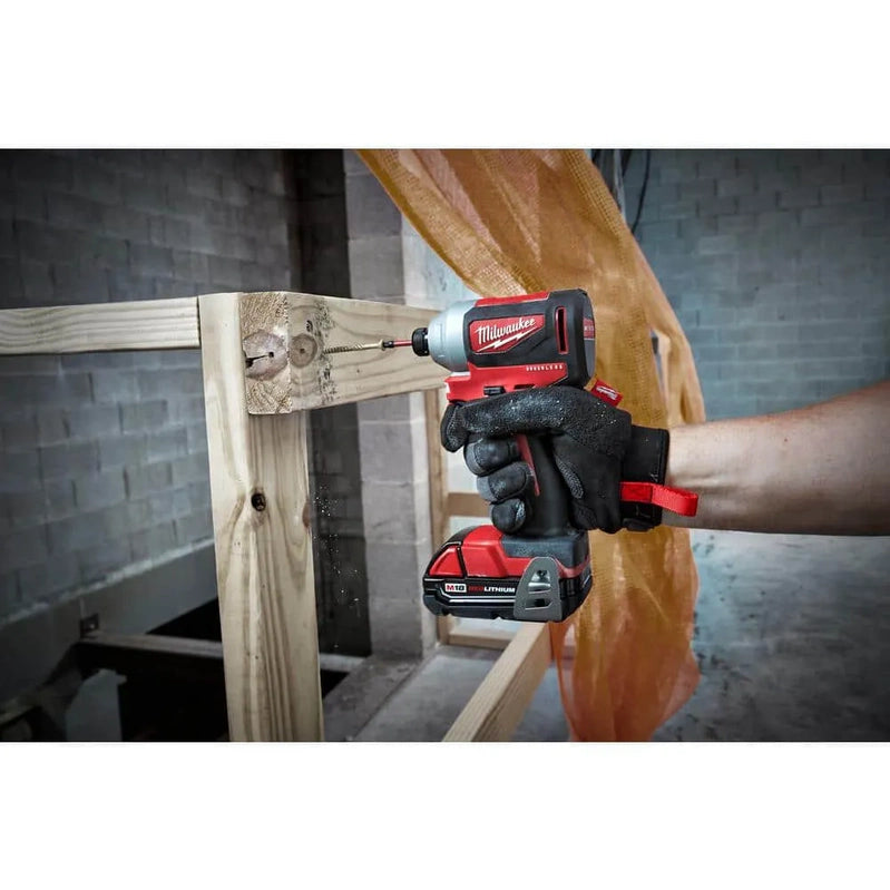 M18 18V Lithium-Ion Brushless Cordless Compact Drill/Impact Combo Kit, 2-Tool With 2 2.0Ah Batteries, Charger And Bag 2892-22CT