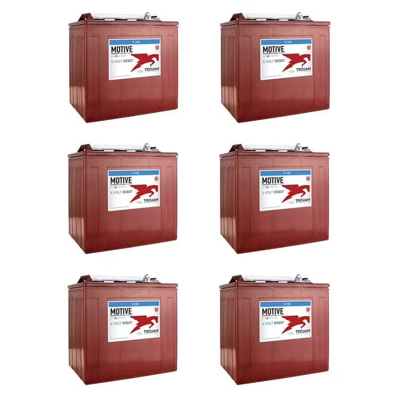 6-Volt Golf Cart Batteries, Trojan Battery 6V/225Ah T-105, 6-Pack, 36V