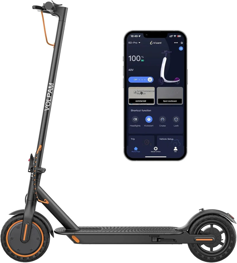 Electric Scooter 350W/500W Powerful Motor 8.5 In./10 In. Solid Tires 19/22Mph 28/21/12 Miles Range