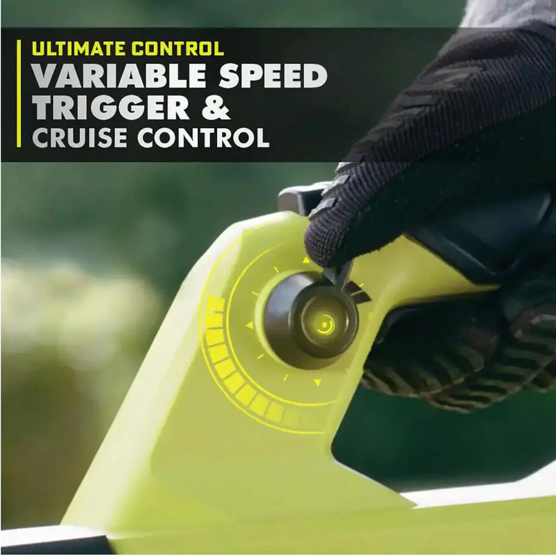 Ryobi 40V HP Brushless Whisper Series 190 MPH 730 CFM Cordless Battery Jet Fan Leaf Blower With 2 4.0 Ah Batteries And Charger