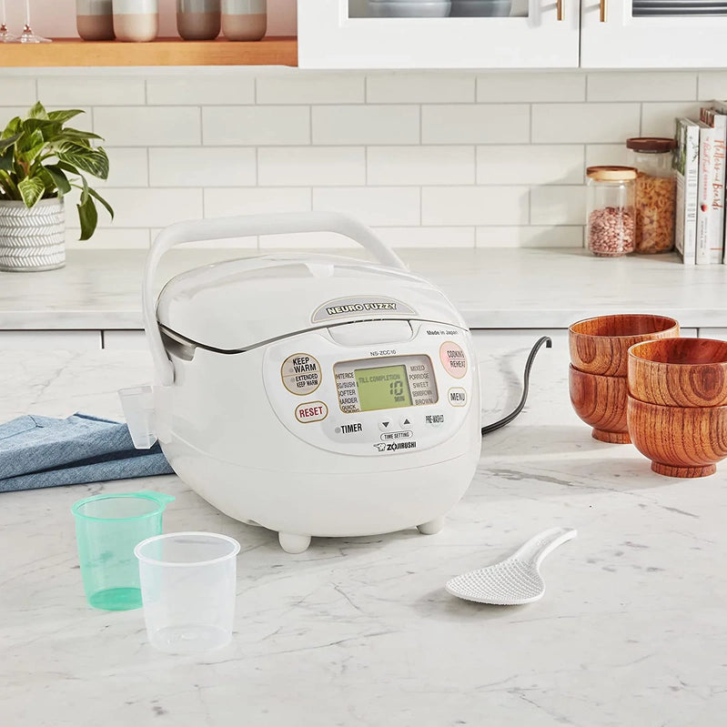 Zojirushi, Made In Japan Neuro Fuzzy Rice Cooker, 5.5-Cup, Premium White