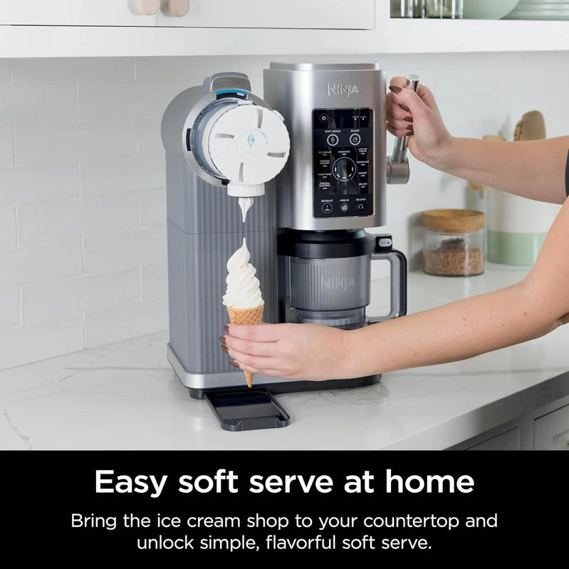 Ninja Swirl By CREAMi Ice Cream And Soft Serve Maker, Sorbet, Milkshake, Frozen Yogurt, Low Calories Program And More, 13-in-1, NC701