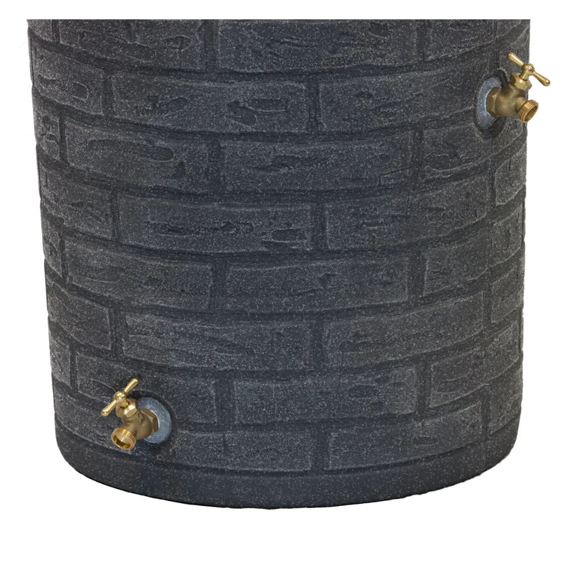 Good Ideas IMP-D50-DAR Impressions Downton Rain Saver Rain Barrel, 50 Gallon, Dark Granite